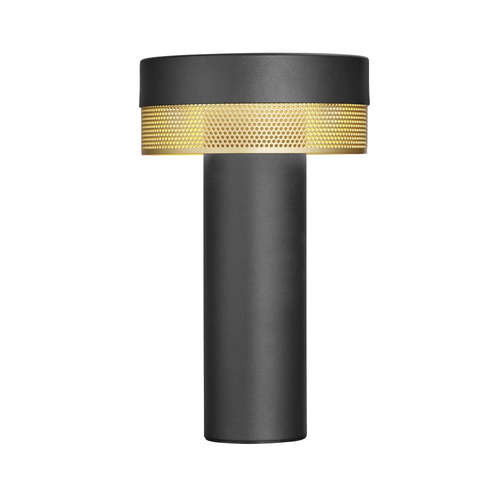 Akku-Tischleuchte Mesh schwarz/gold
