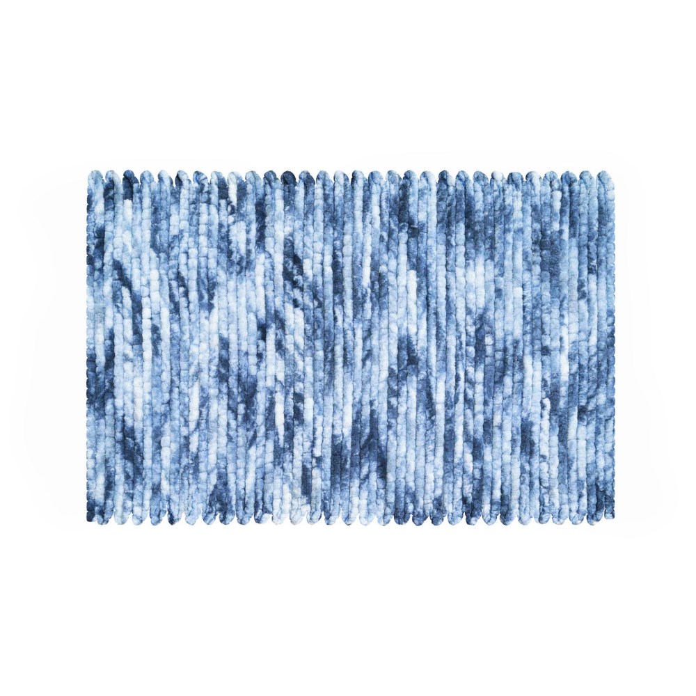 Badteppich Leonie denim blue ca. 60x90 cm, Mischgewebe