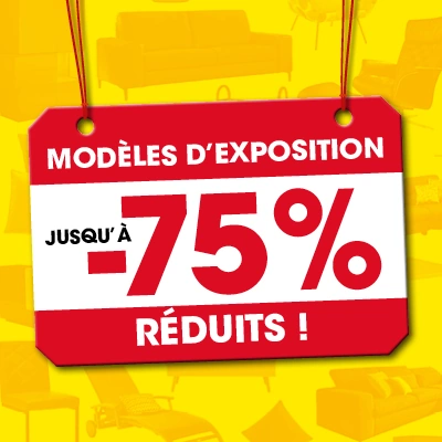 Jusqu’à 75 % de réduction sur les modèles d’exposition