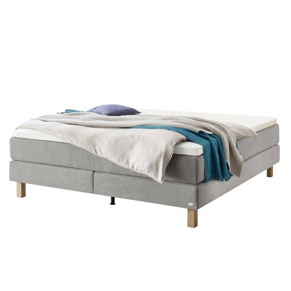 Boxspringbett Grey Boxspringbett Carlota | Pace light grey | 200 x 200 cm | 1129810-07