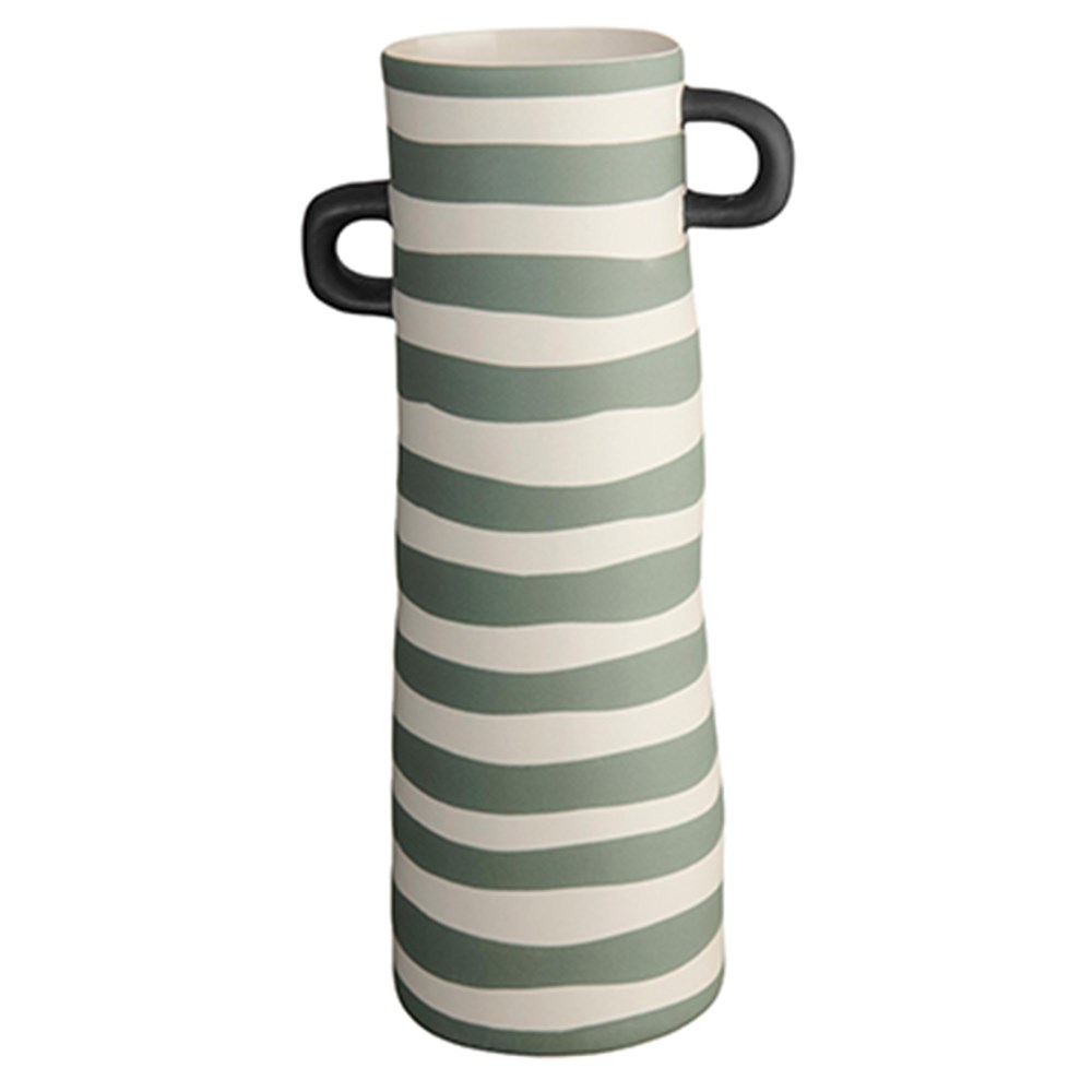 ASA Vase Rayu weiß/grün matt