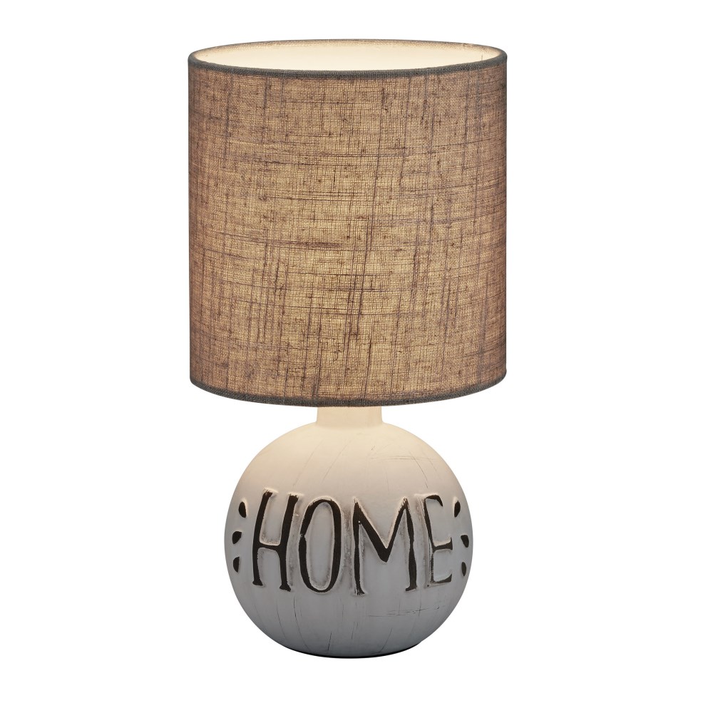 Tischleuchte Esna Home Keramik grau