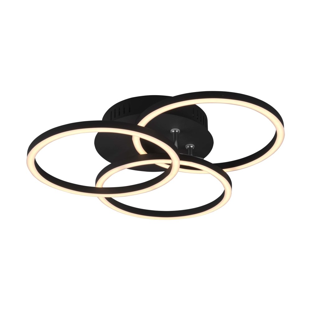 Deckenleuchte CIRCLE schwarz matt, ca. 44x10x0 cm, 1xLED 27W 3200lm 2700-6000K