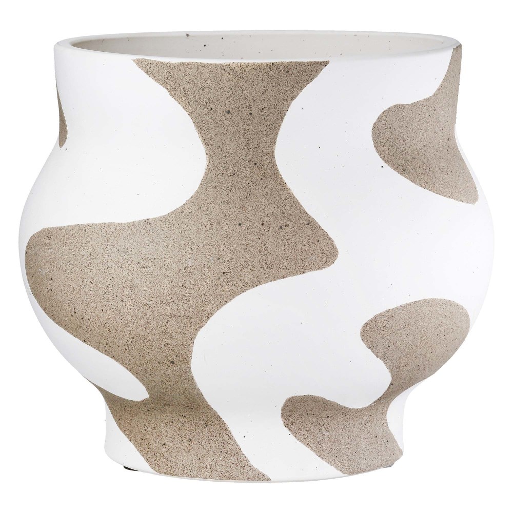 Vase Areno beige/weiß