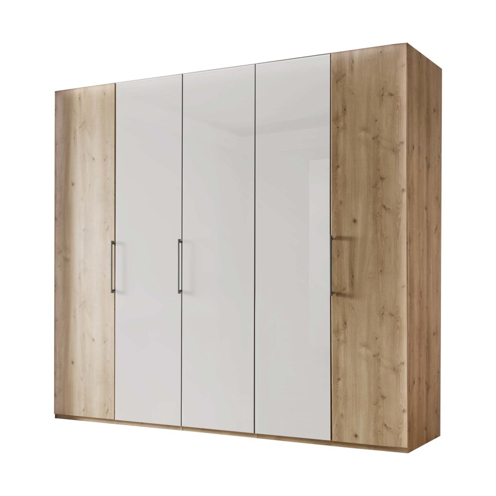 Drehtürenschrank Mondo Clivo 1000 307 Bianco Eiche Nachbildung, ca. 250x216x58 cm, 5-türig