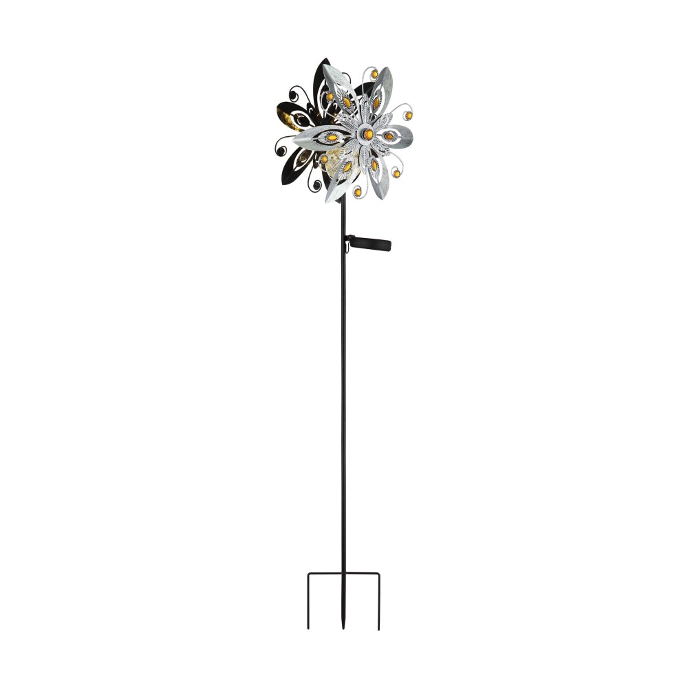 Solarleuchte Niko Windrad silber/