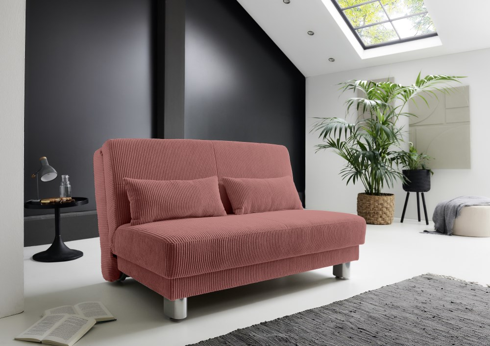 Schlafsofa 140 Speranza Cord terracotta 140x195 online kaufen
