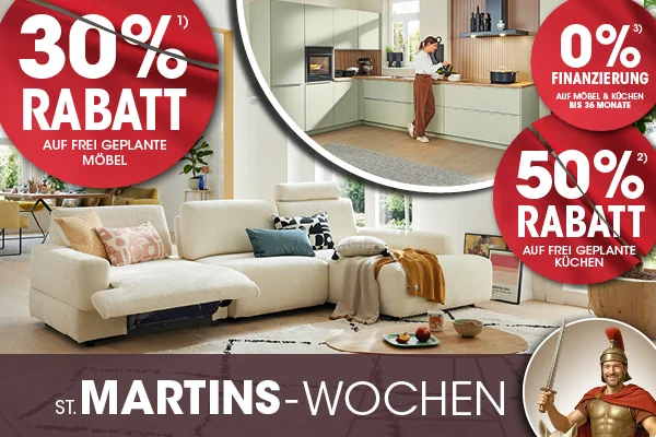 St. Martins semaines 30 % de remise sur les meubles sur mesure texte d’exclusion 1 50 % de remise sur les cuisines sur mesure exclusion 2 et 0 % de financement sur les meubles et cuisines jusqu’à 36 mois exclusion 3