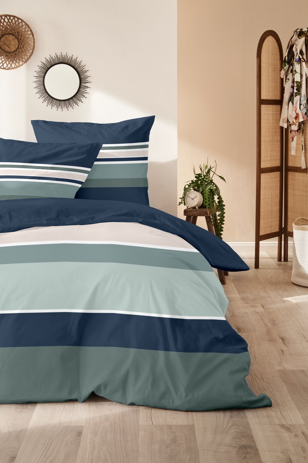 Bettwäsche blau/grün 135 x 200 cm online kaufen