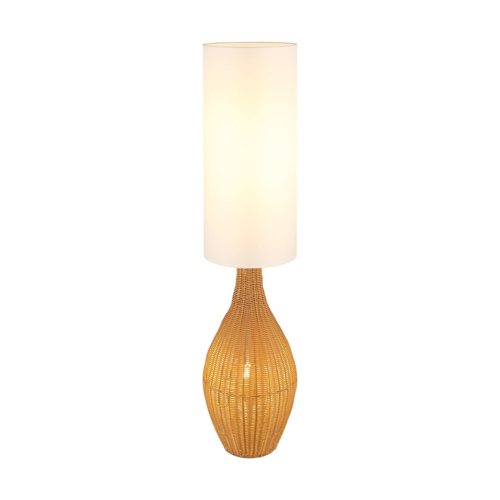 Stehleuchte Anko braun Rattan-Optik