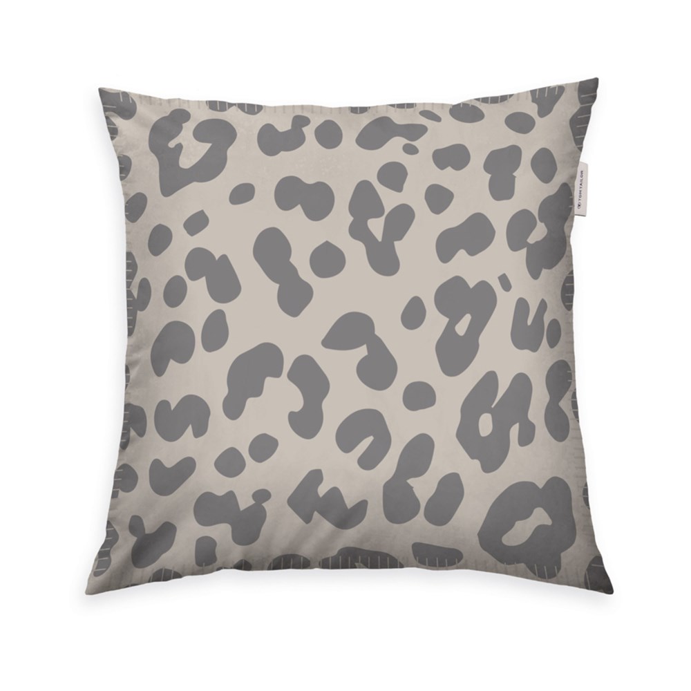 Kissenhülle Tom Tailor sand/grau Leo, ca. 45x45 cm, Mischgewebe, Jaquard, Animalprint