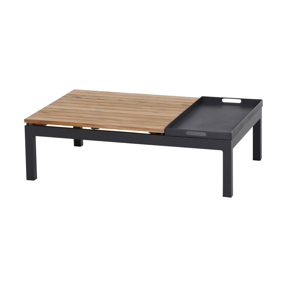 Loungetisch mit Tablett Alvida anthrazit / Teak online kaufen