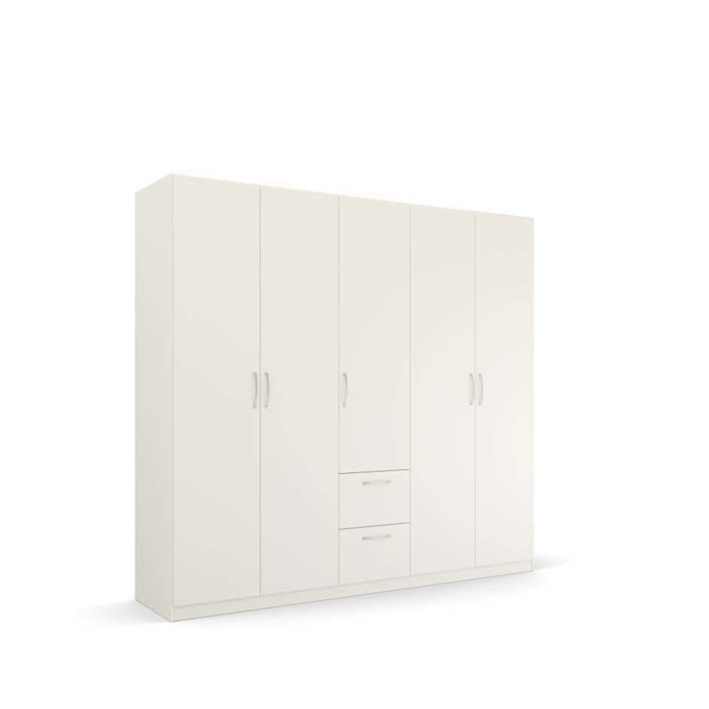 Drehtürenschrank Quadra-Spin alpinweiß, ca. 226x210x55 cm