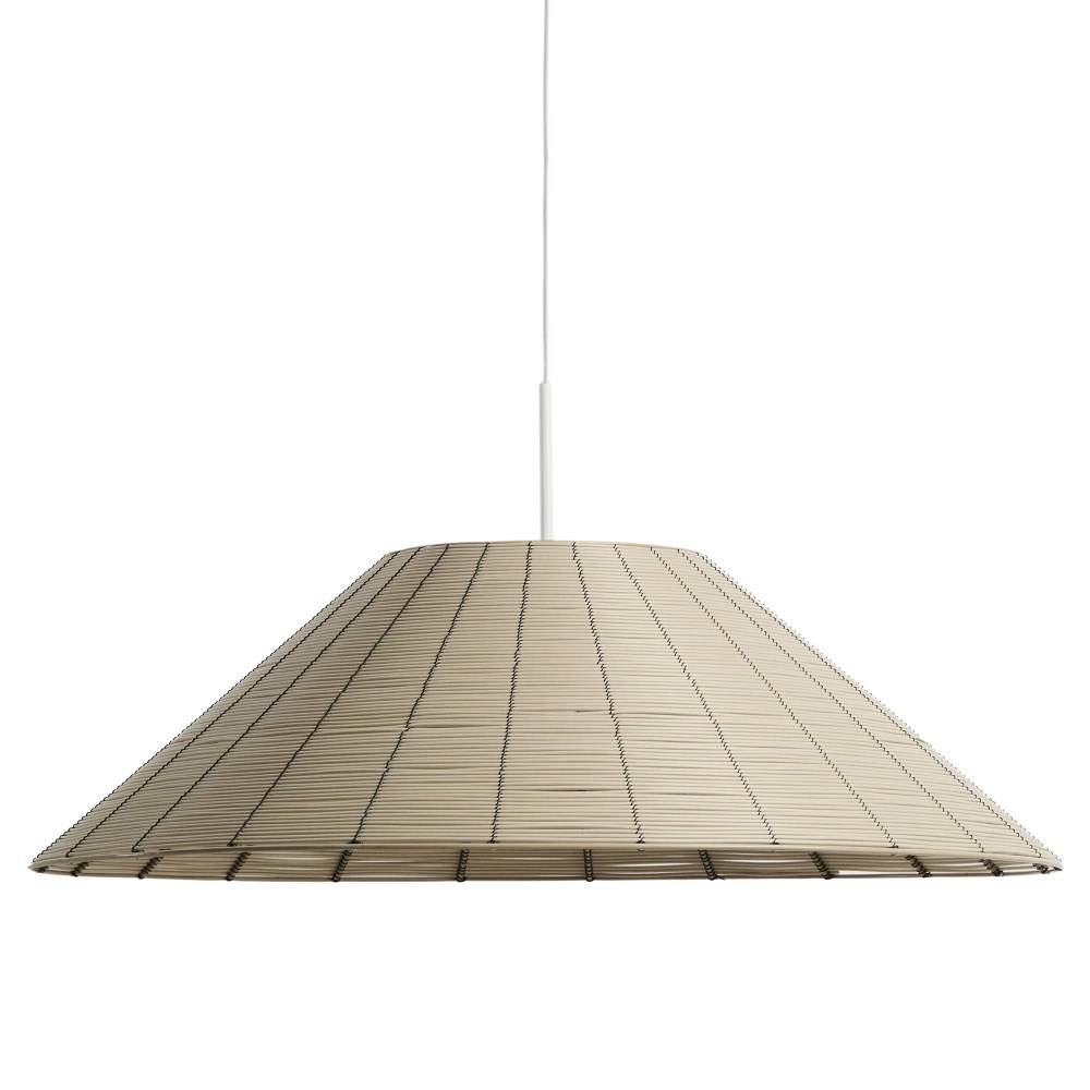 Lampenschirm für die Outdoor-Deckenleuchte Saranella aus, hellgrauem synthetischem Rattan