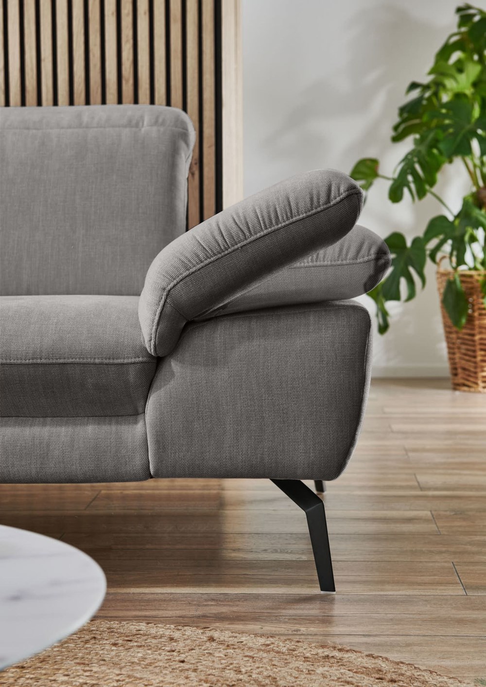 Ecksofa MP-IN22025 | Longlife Easy grey 16707 | links | mit Sonderausstattung