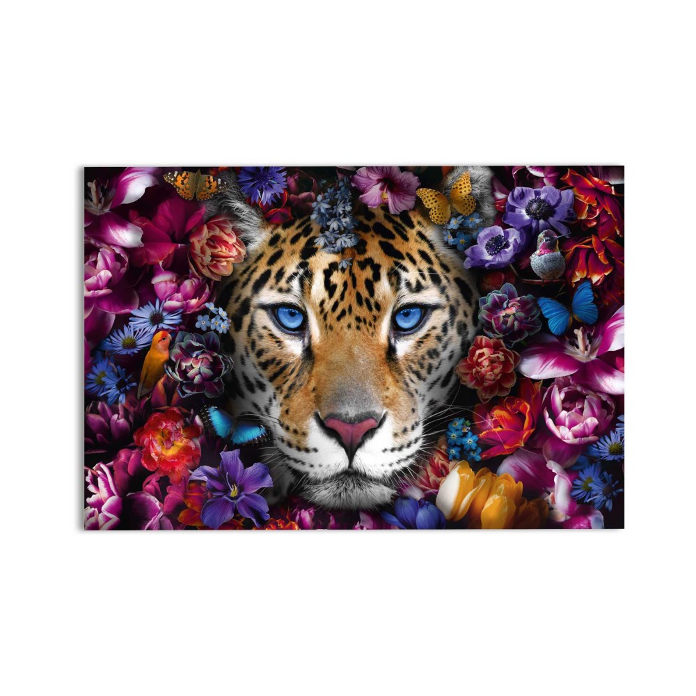 Bild Blumentiger ca. 78x116 cm, mehrfarbig, Glas
