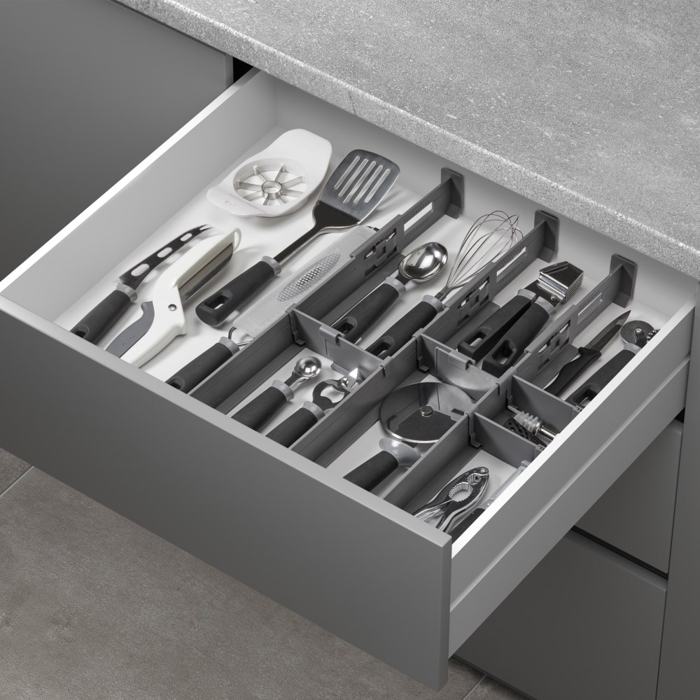 Schubladenorganizer Multi-Fit Plus | 17 x 4 x 43 cm