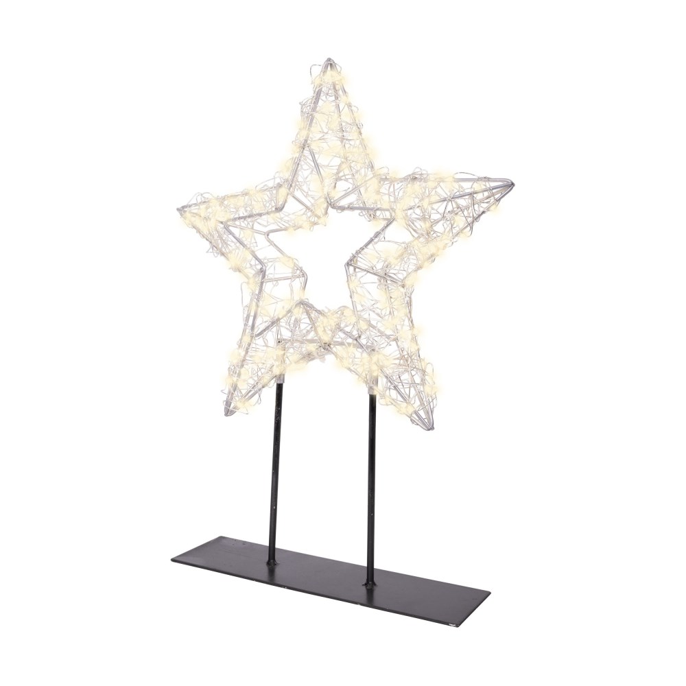 LED-Stern silberfarben klein | 28 x 6 x 37 cm