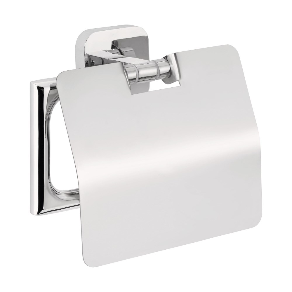 tesa Toilettenrollenhalter ELEGAANT silberfarben, ca. 13x5x14 cm, Metall verchromt