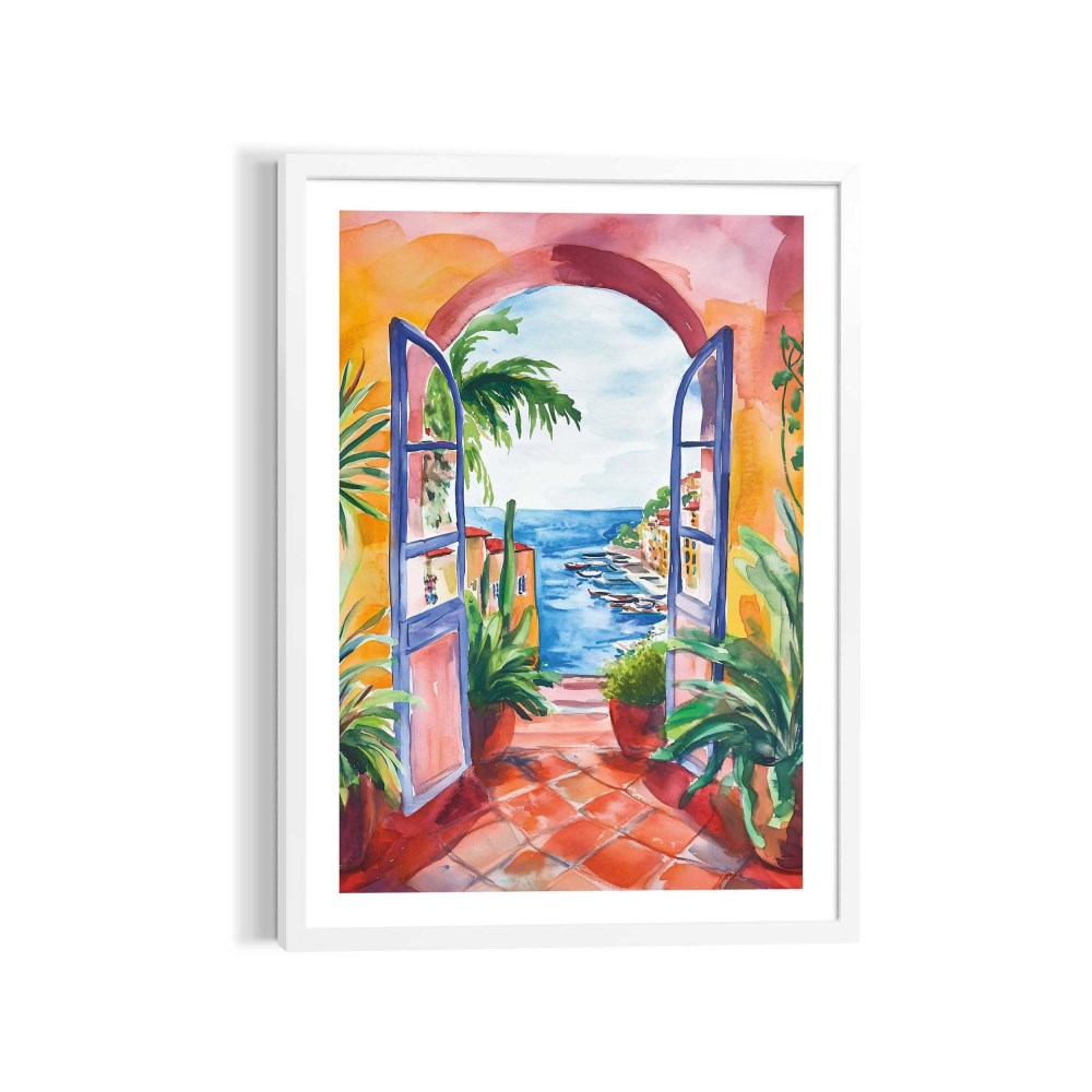 Rahmenbild Art Frame Sommerbalkon