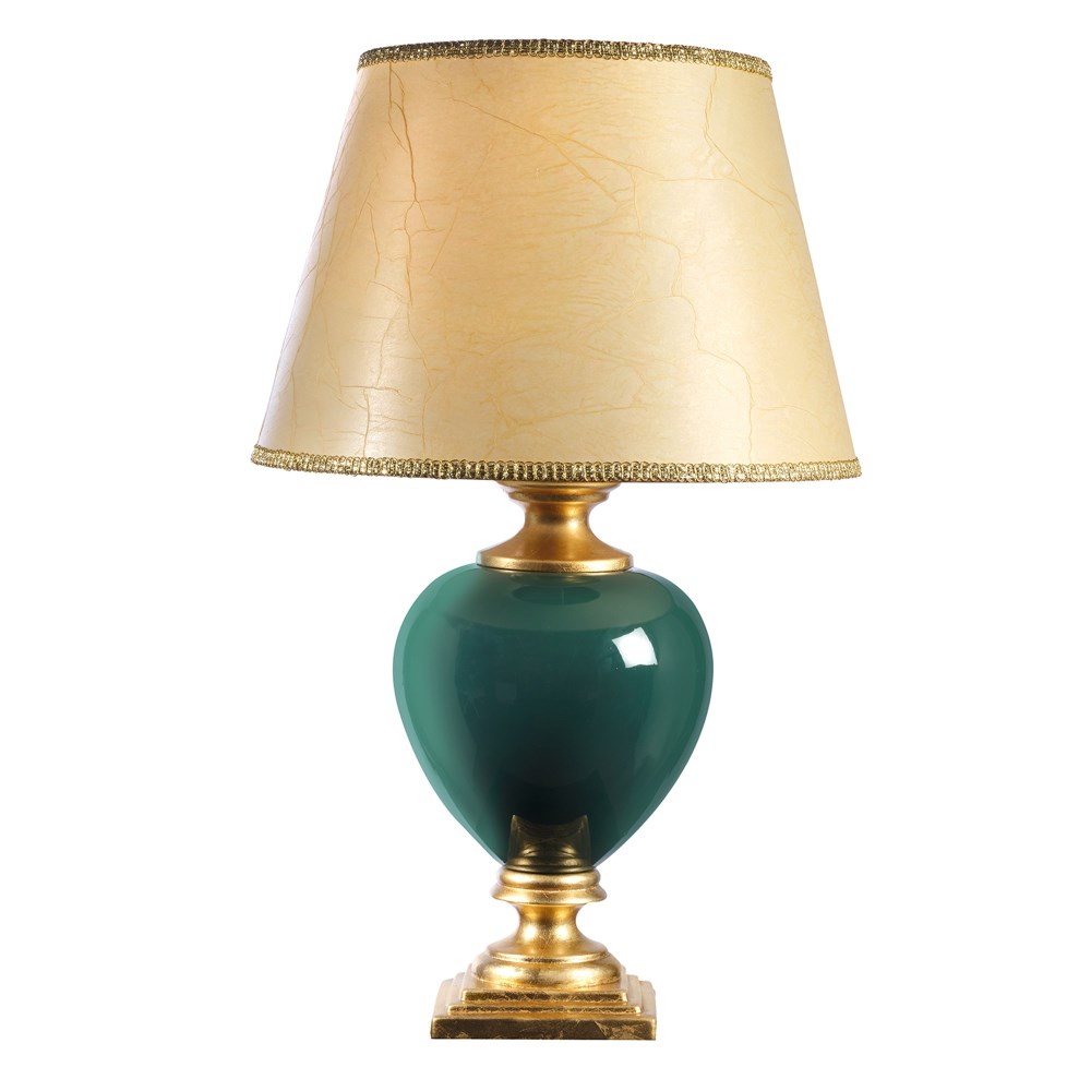 Tischleuchte Ceramica Green/Gold