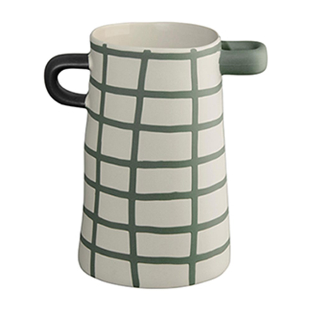 ASA Vase Rayu weiß/grün matt