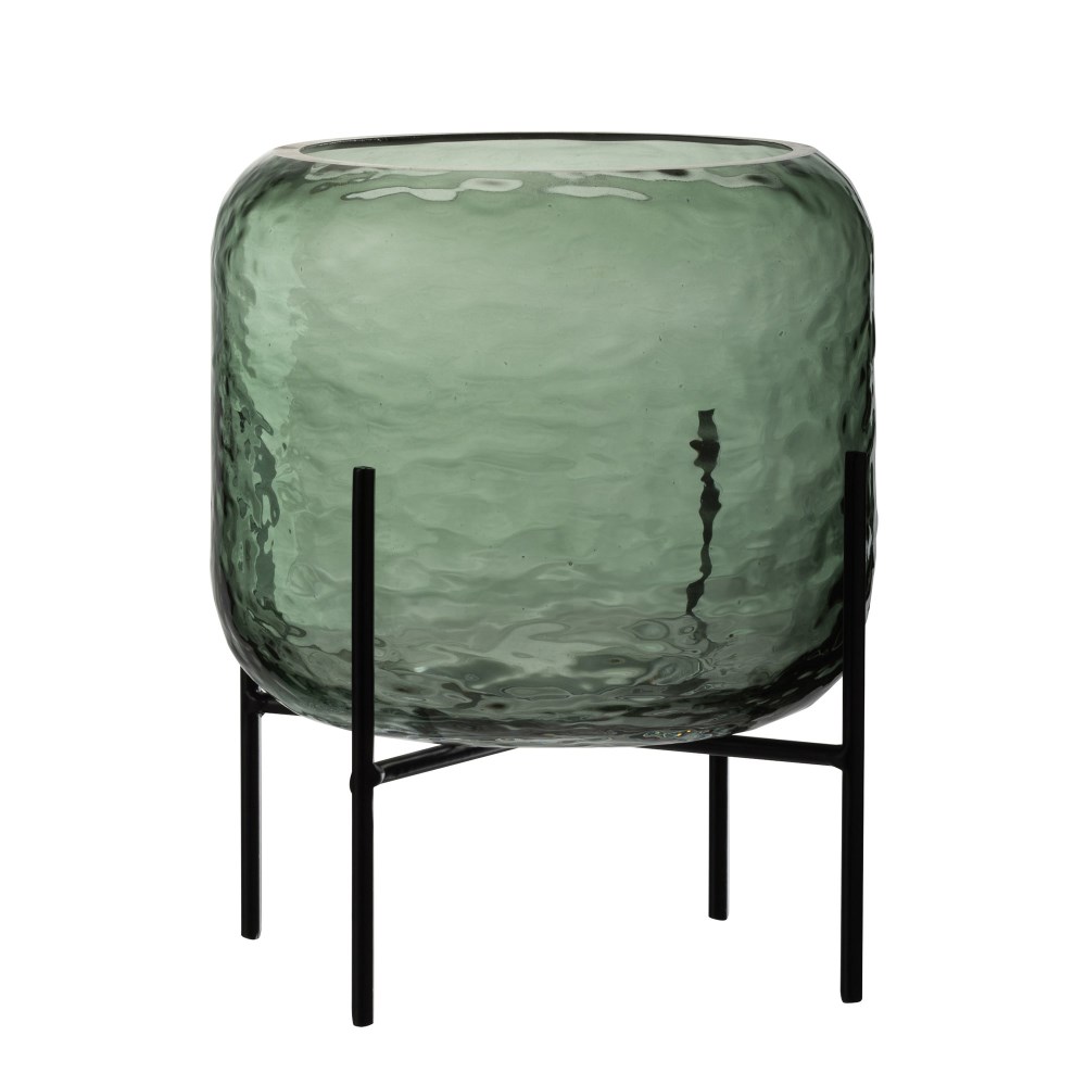 Vase grün auf Ständer