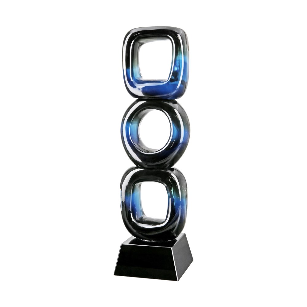Skulptur Paro blau/schwarz