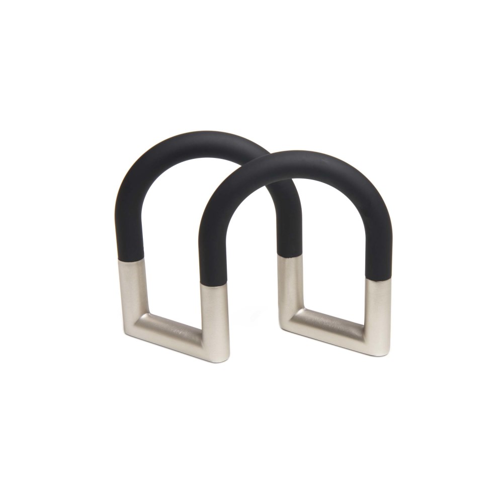 Serviettenhalter Swivel Zink, Schwarz, Nickel, ca. 7x11x10 cm