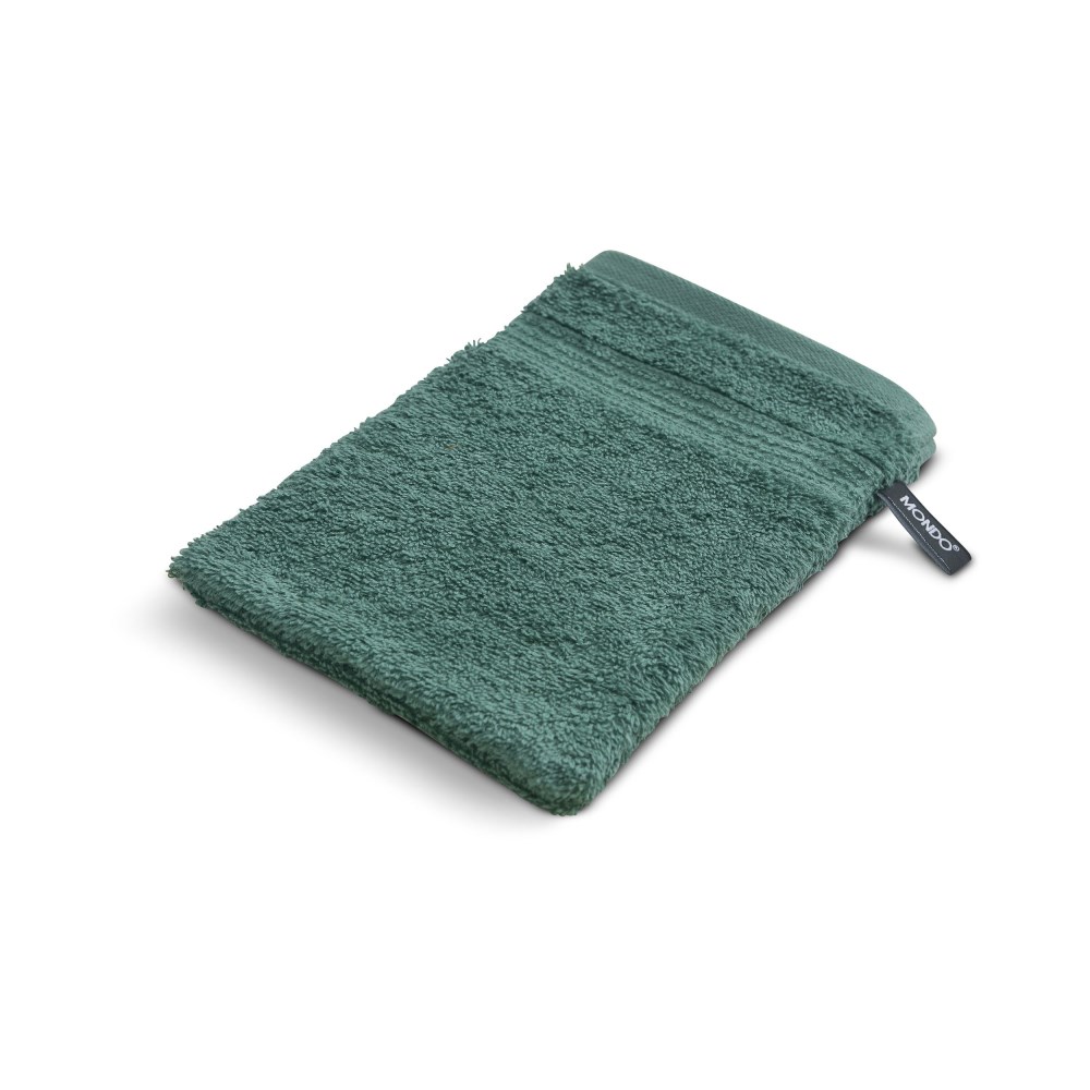 Waschhandschuh MONDO Feri evergreen ca. 16x22 cm, 100% Baumwolle