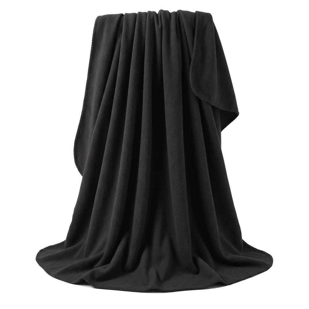 Fleecedecke schwarz | schwarz