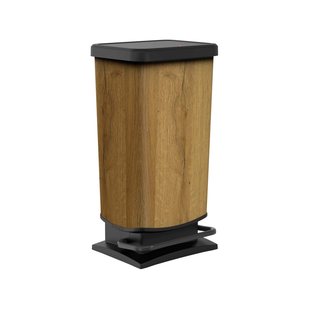 Treteimer 40 l PASO | Paso Holzfarben eckig | 29 x 35 x 67 cm