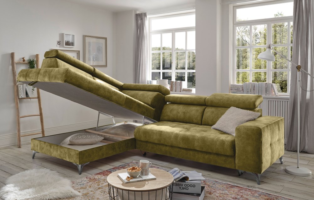 Ecksofa LIV'IN Prag Ausrichtung links Salvador olive online kaufen
