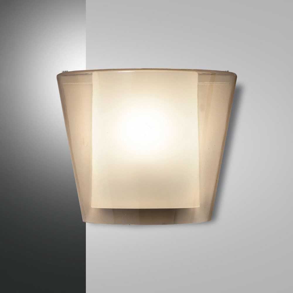 Wandleuchte Viki Amberglas