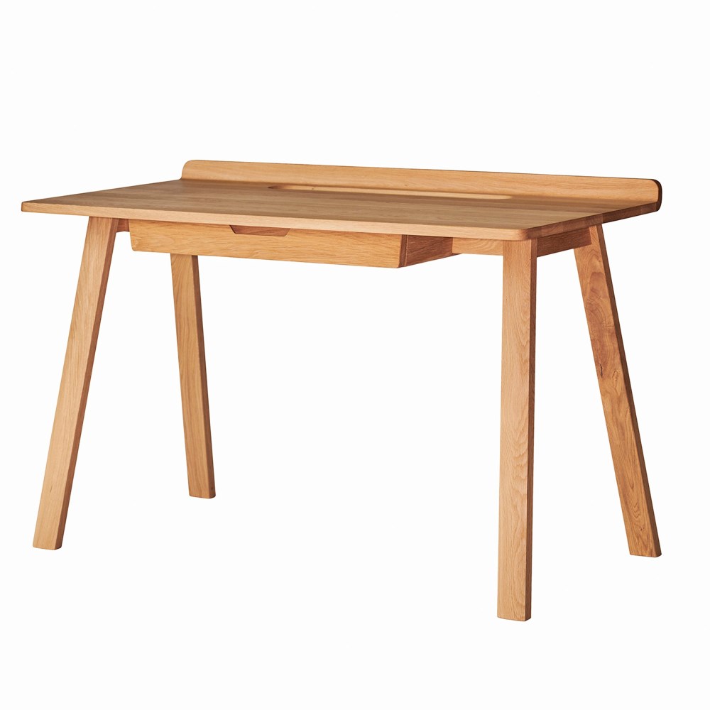 Schreibtisch Nara Eiche natur massiv geölt, ca. 120x74/83x60 cm