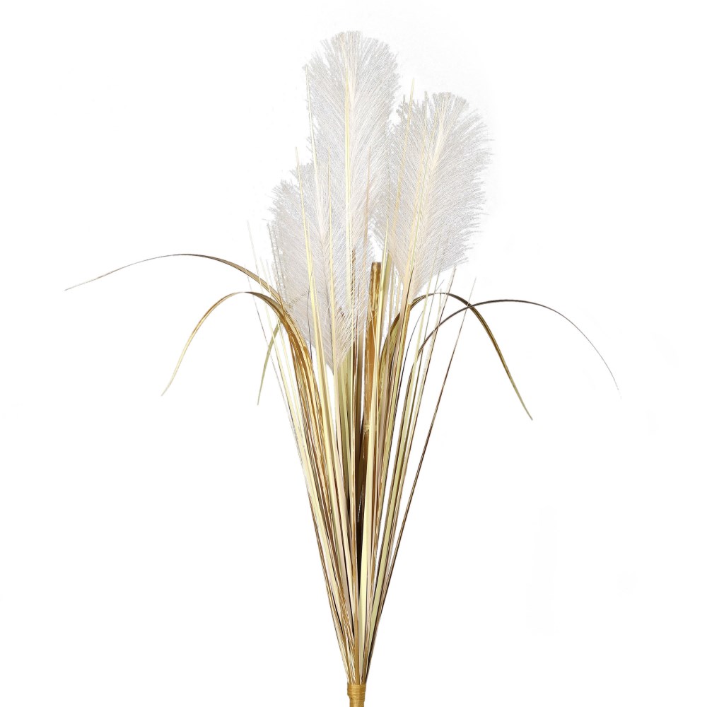 Palmgras-Busch sand/weiß