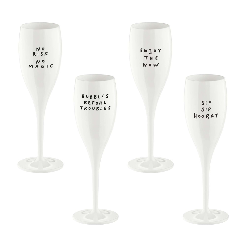 koziol Sektglas 4er Set 100ml Cheers No. 1