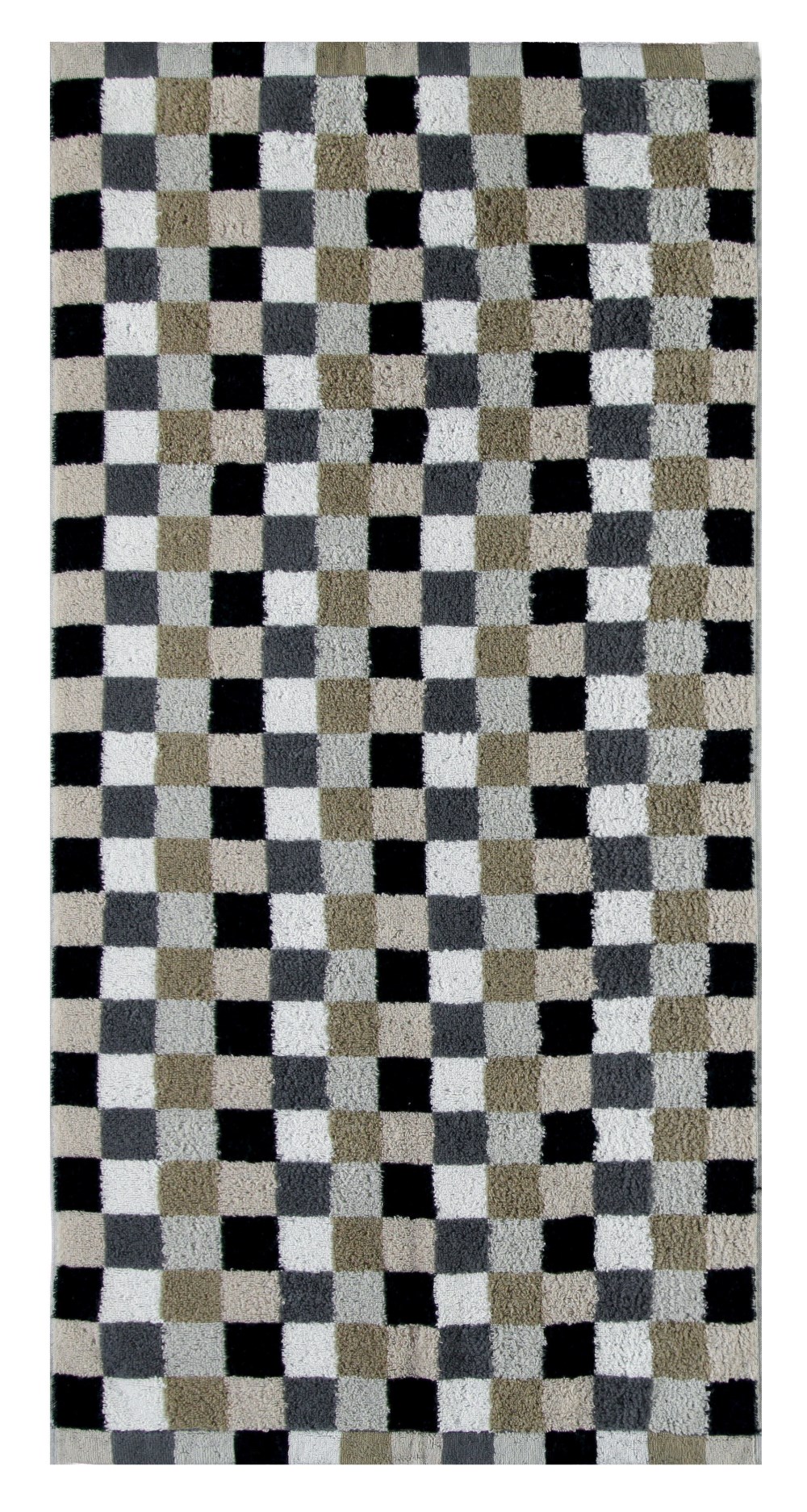 Handtuch Lifestyle Cube kiesel ca. 50x100 cm, 100% Baumwolle, Karo