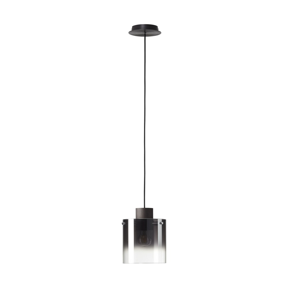 Pendelleuchte Beth schwarz-rauch- glas, D: ca. 20 cm, 1xE27 max. 60 W ohne Leuchtmittel