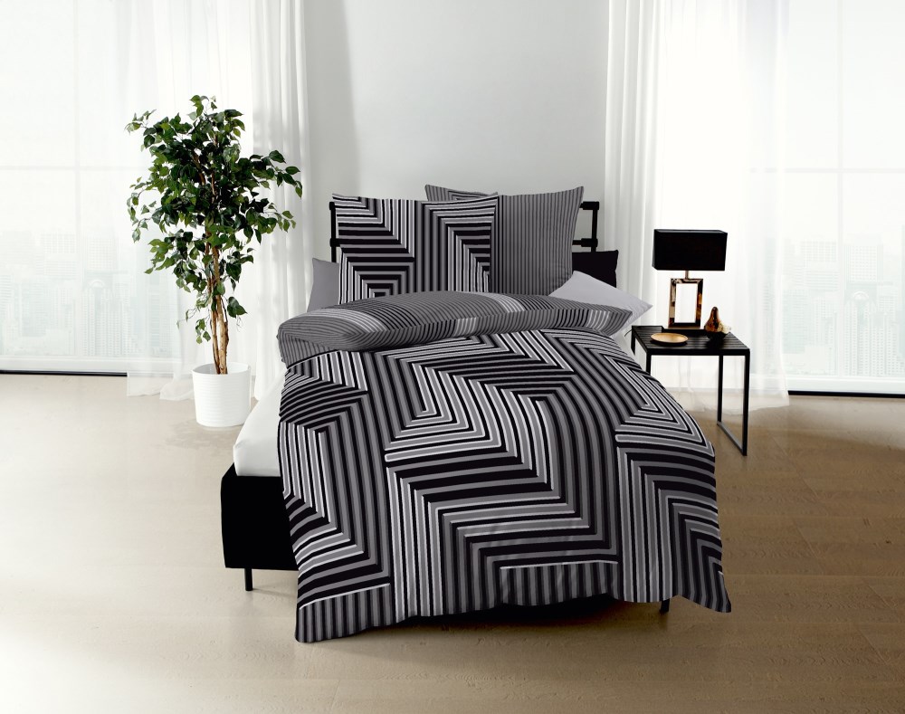 Bettwäsche Escape schwarz 155 x 220 cm online kaufen