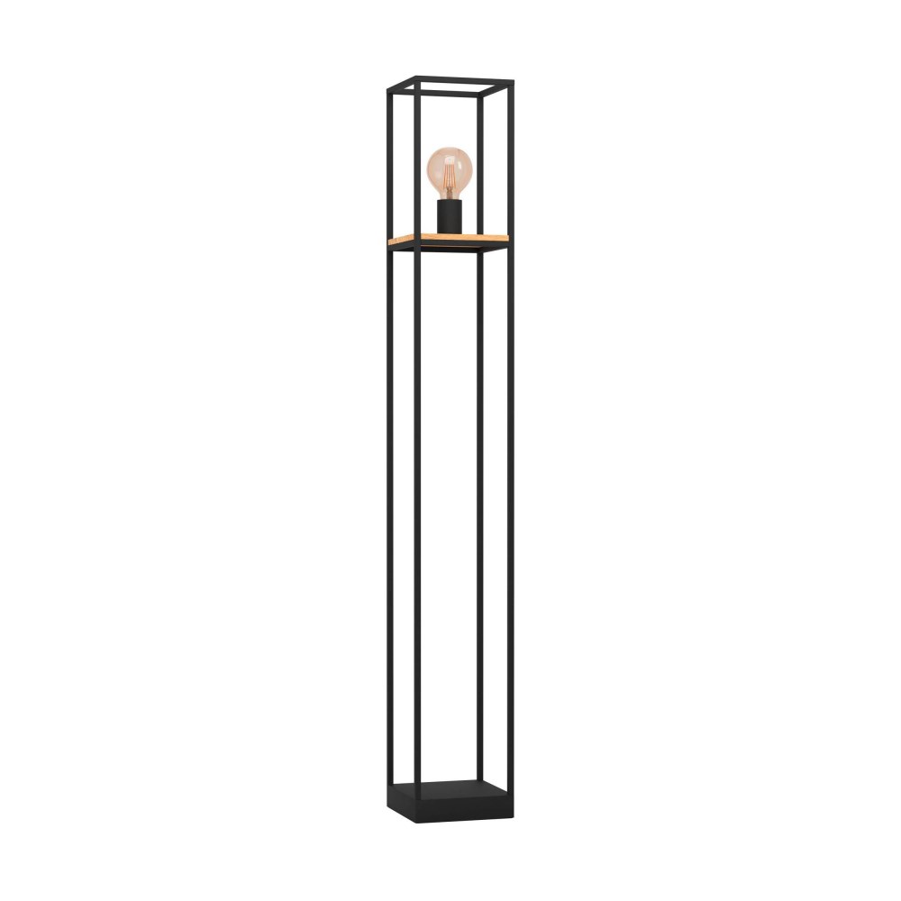 Stehleuchte Libertad schwarz/Holz