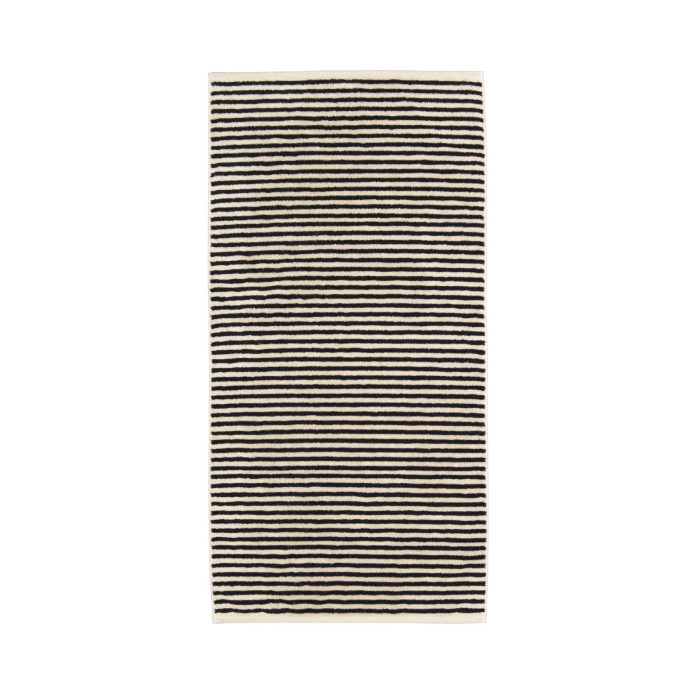 Duschtuch Natural natur/schwarz ca. 80x150 cm, 100% Baumwolle, Streifen