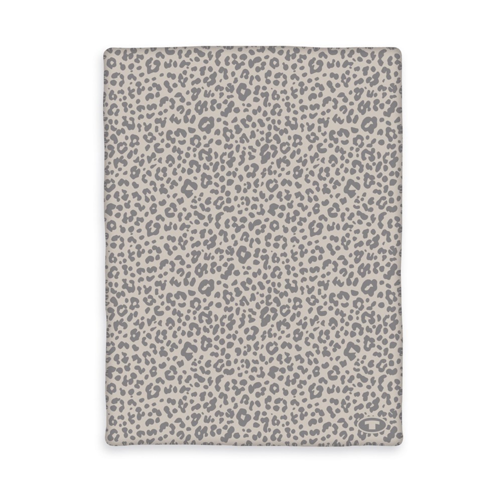 Decke Tom Tailor sand/grau Leo, ca. 150x200 cm, Mischgewebe, Jaquard, Animalprint