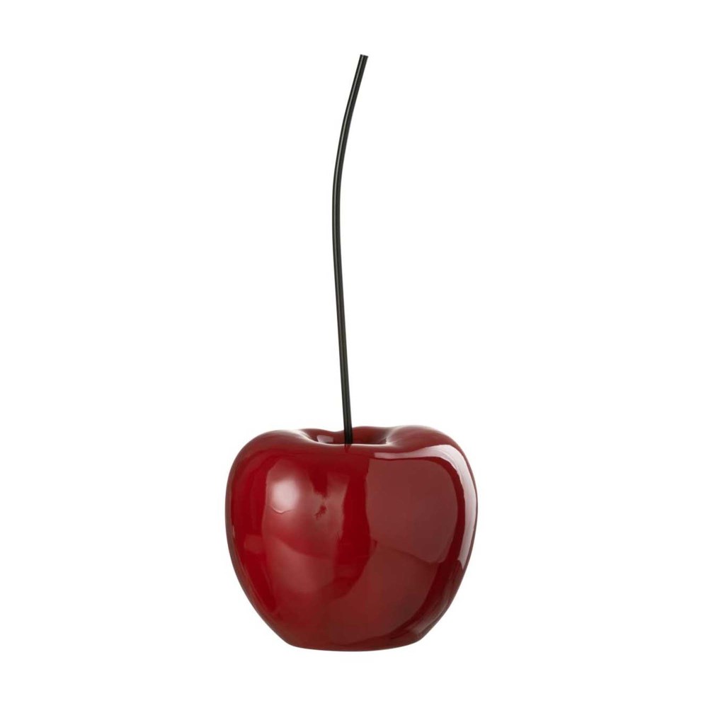 Dekoobjekt Kirsche mit Stil rot