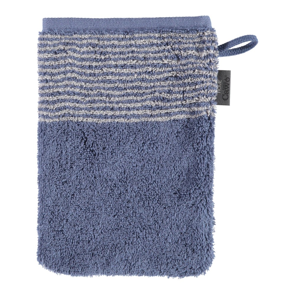 Cawö Waschhandschuh Two-Tone nachtblau