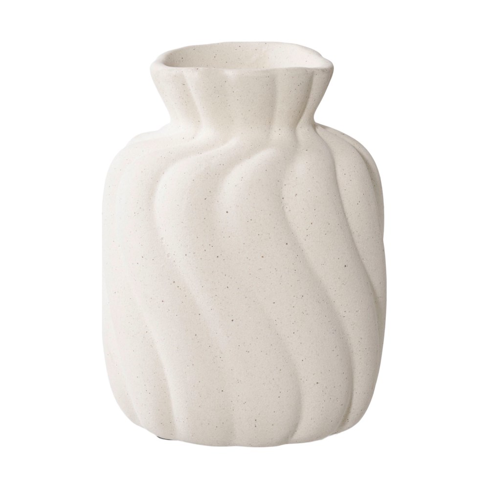 Vase weiß ca. 11x5x11 cm, Steingut
